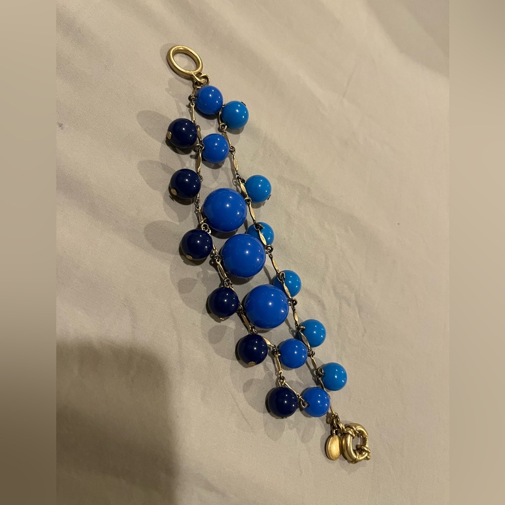 J Crew blue bead bracelet